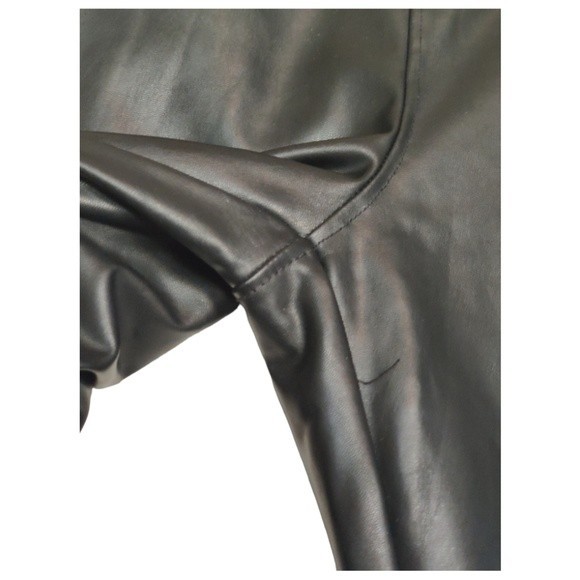 David Lerner Black Ankle Zip Vegan Leather Leggings size XS - Picture 5 of 15